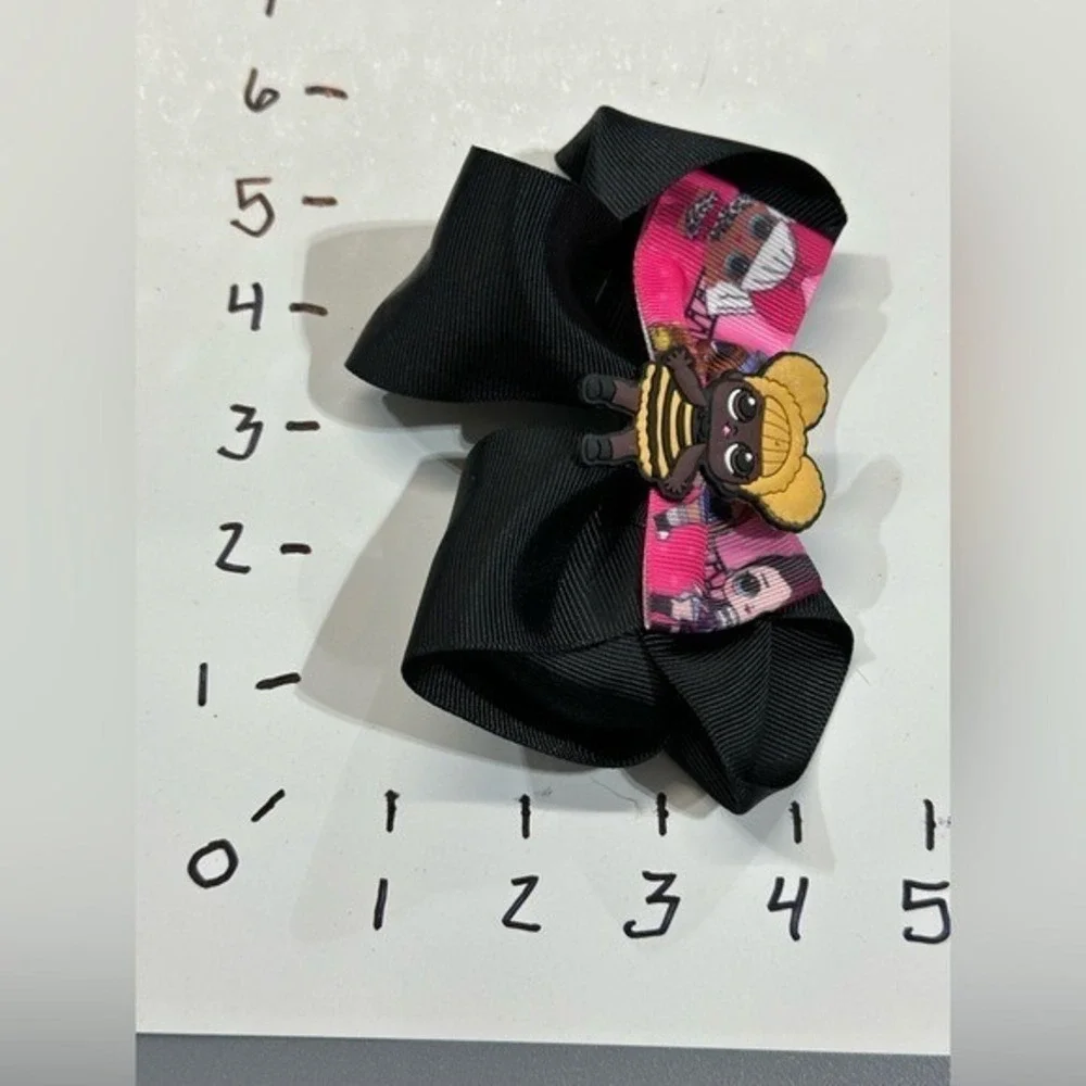 NEW girls‎ hair bow clip accessory LOL ribbon pinwheel barrette